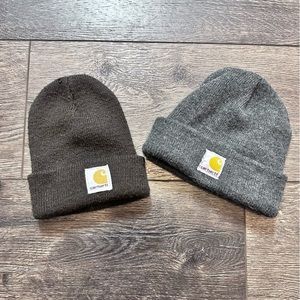Carhartt Kids Beanie Set - Brown and Gray